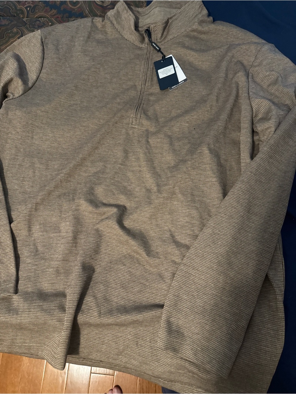 Men's Quarter-Zip Sweater Pullover - Brown